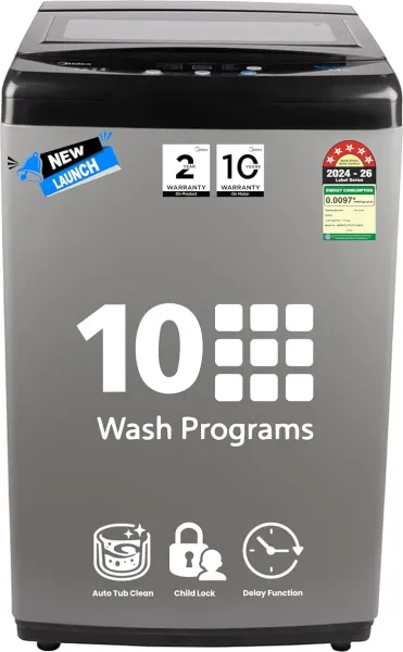 Midea MWMTL075FP1ENIG 7.5kg Fully Automatic Top Load Washing Machine