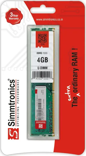 Simmtronics SIMMDDR3-19 4 GB DDR3-1333 Desktop RAM