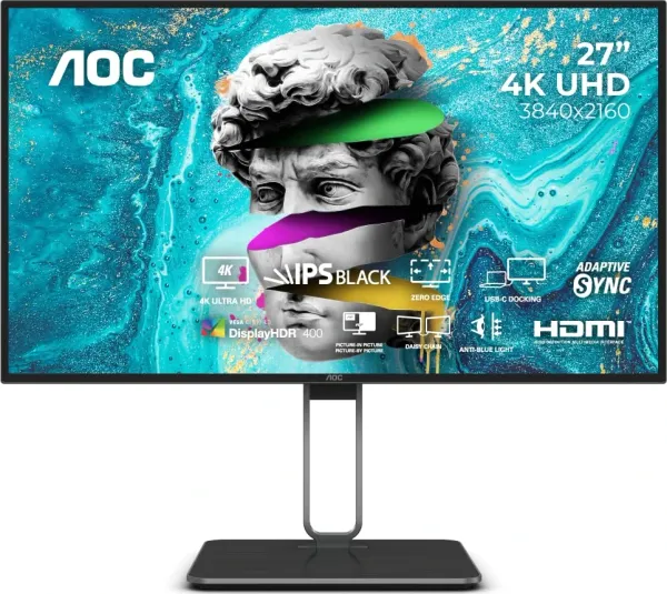 AOC U27U2DP 27 inch Ultra HD 4K Monitor