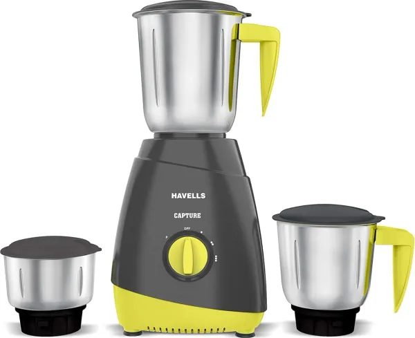 Havells Capture 500 W Mixer Grinder (3 Jars)