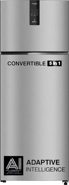 Whirlpool IF INV CNV 480 Alpha Steel-Y 431 L 2 Star Double Door Refrigerator
