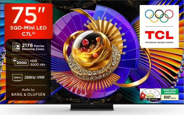 TCL C7L 75 inch Ultra HD 4K Smart SQD-Mini LED TV (75C7L)