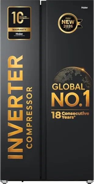 Haier HRS-615LB 540 L 3 Star Side by Side Refrigerator