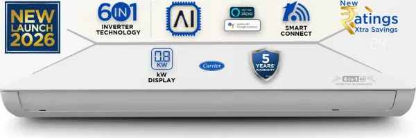 Carrier CAI12EE3R36W0 1 Ton 3 Star 2026 Inverter Split AC (ESTER EDGE Gxi Wi-Fi)