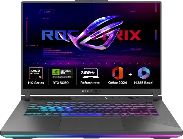 Asus ROG Strix G16 G614PH-RV073WS Gaming Laptop (AMD Ryzen 9 8940HX/ 16GB/ 1TB SSD/ Win11/ 8GB RTX 5050 Graph)