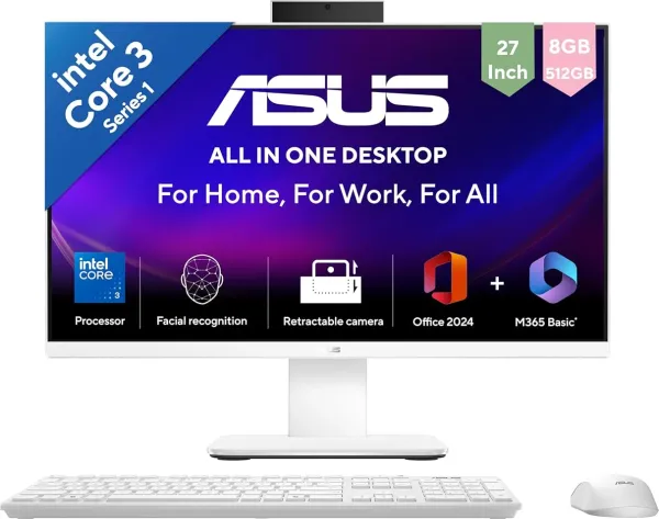 Asus AiO V470 V470VAB-KWC3003WS (Intel Core 3 100U/ 8GB/ 512 GB SSD/ Win 11)