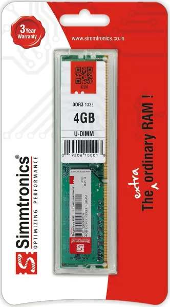 Simmtronics RM-SIMT-132DDR3 4 GB DDR3-1333 Desktop RAM