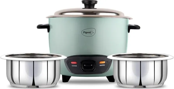 Pigeon Inox Two Pot 16564 1.8L Electric Cooker