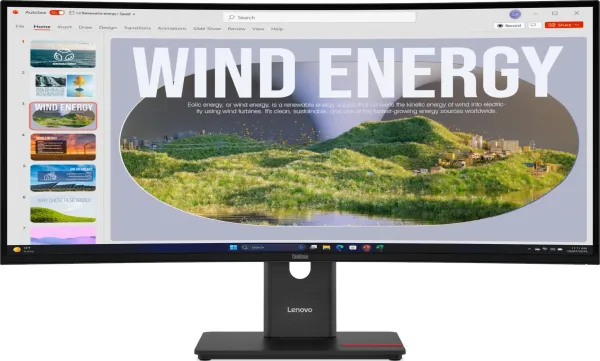 Lenovo ThinkVision T34WD-40 34 inch WQHD Ultrawide Curved Monitor